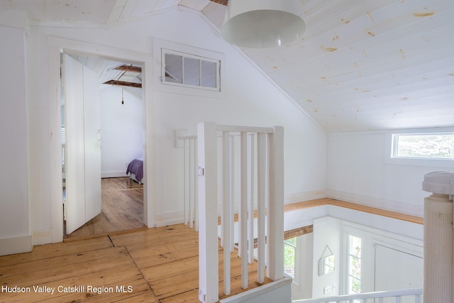84 Old Rte 82, Hudson, NY 12534 - corridor with lofted ceiling and light wood finished floors