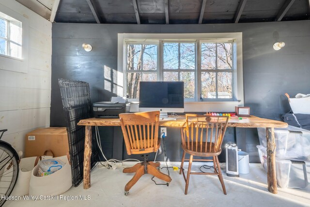 84 Old Rte 82, Hudson, NY 12534 - office area with unfinished concrete floors