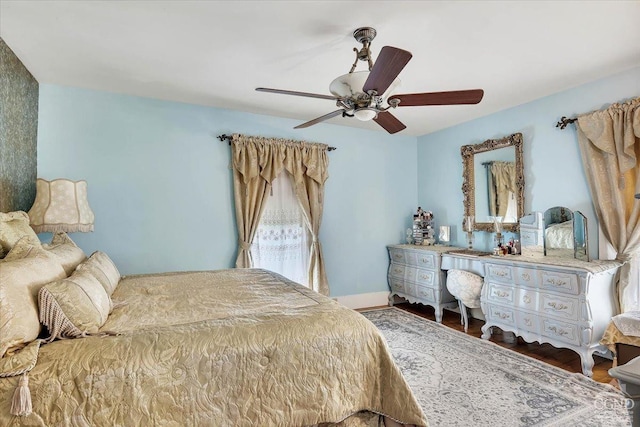 4916 Rte 81, Greenville, NY 12083 - bedroom featuring wood finished floors and ceiling fan