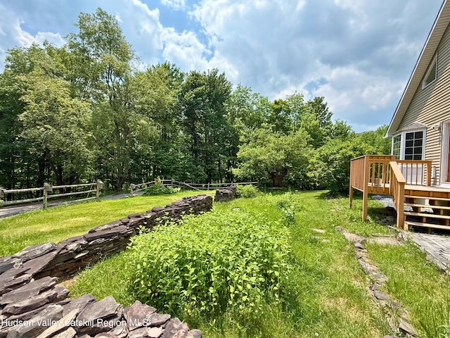 65 Bluebird Ln, Andes, NY 13731 - view of yard featuring a deck