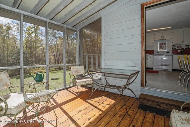 view of sunroom