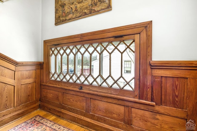3630 Main St, Stone Ridge, NY 12484 - detailed view of wainscoting, wood finished floors, and wooden walls