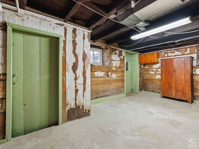 view of basement