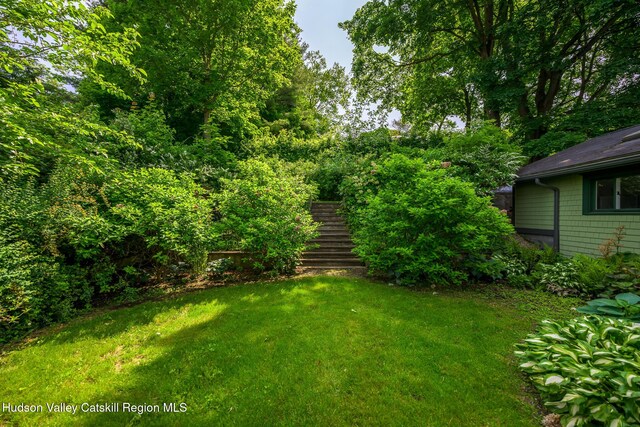28 Riverview St, Stuyvesant, NY 12173 - view of grassy yard featuring stairs