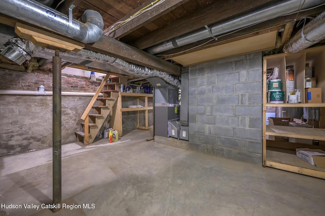 28 Riverview St, Stuyvesant, NY 12173 - unfinished basement featuring heating unit