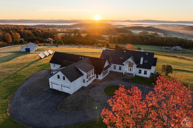237 Christian Hill Rd, Cooperstown, NY 13326 - aerial view of property and surrounding area with a mountain backdrop
