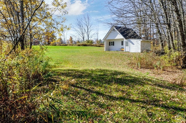 237 Christian Hill Rd, Cooperstown, NY 13326 - view of green lawn featuring an outbuilding