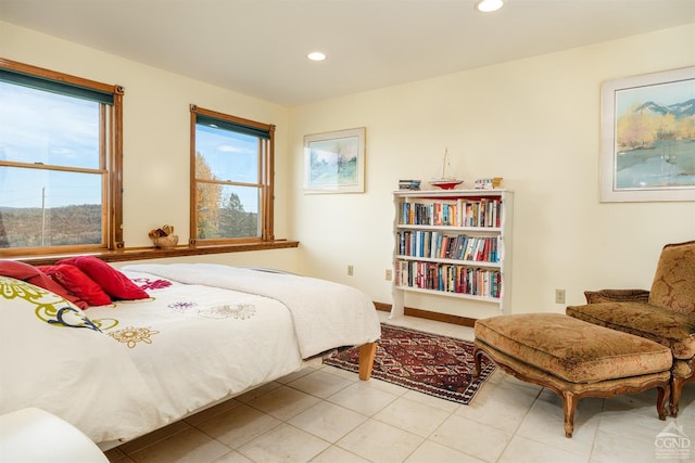 237 Christian Hill Rd, Cooperstown, NY 13326 - tiled bedroom featuring recessed lighting