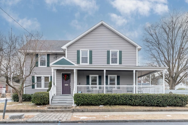 view of front of house featuring covered porch