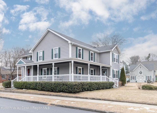 view of front of house featuring covered porch