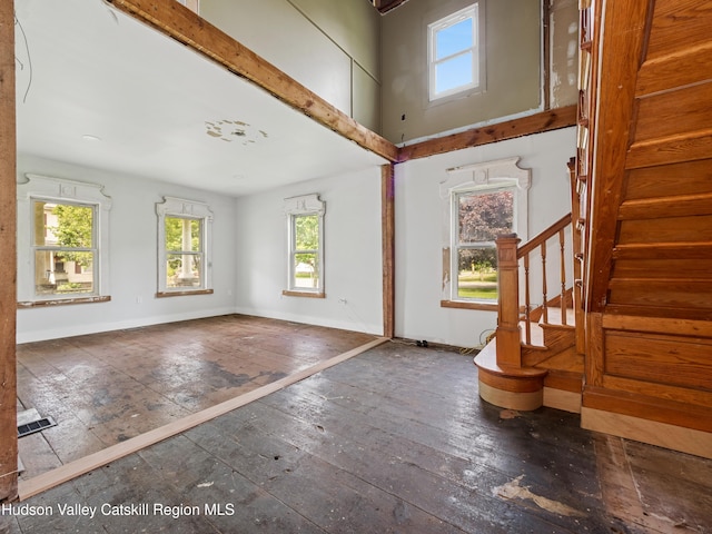 125 Water St, Franklin, NY 13775 - foyer entrance with baseboards, stairs, and hardwood / wood-style flooring