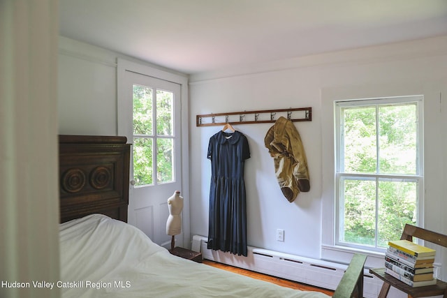 10 Erickson Rd, Hardenburgh, NY 12406 - bedroom featuring multiple windows and baseboard heating