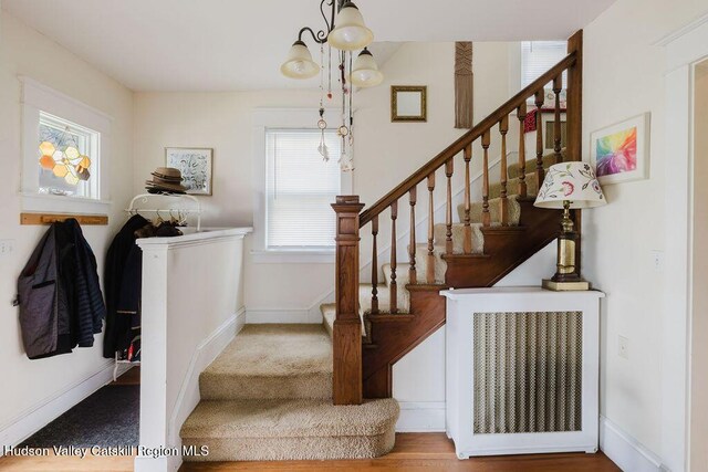 15 Mckinstry Pl, Hudson, NY 12534 - stairs featuring baseboards