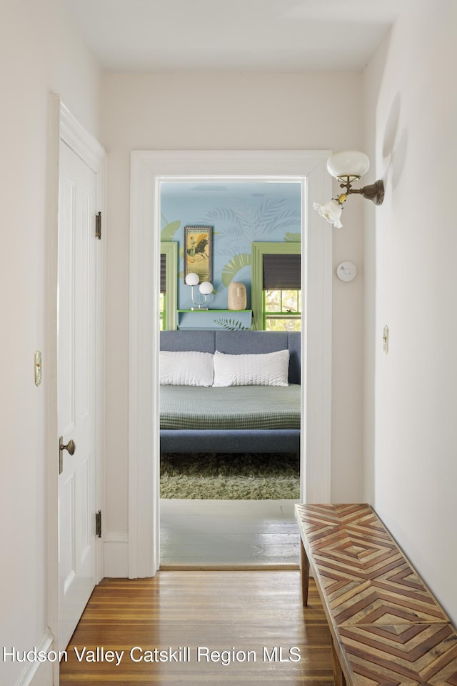 131 William St, Catskill, NY 12414 - hallway featuring wood finished floors