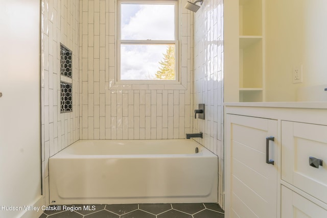 full bathroom featuring tile patterned floors