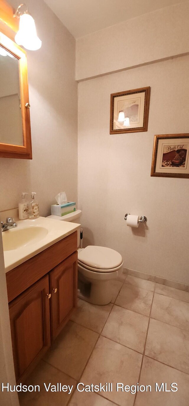 56 Highlands Dr Unit F3, Hunter, NY 12442 - bathroom featuring vanity and tile patterned flooring