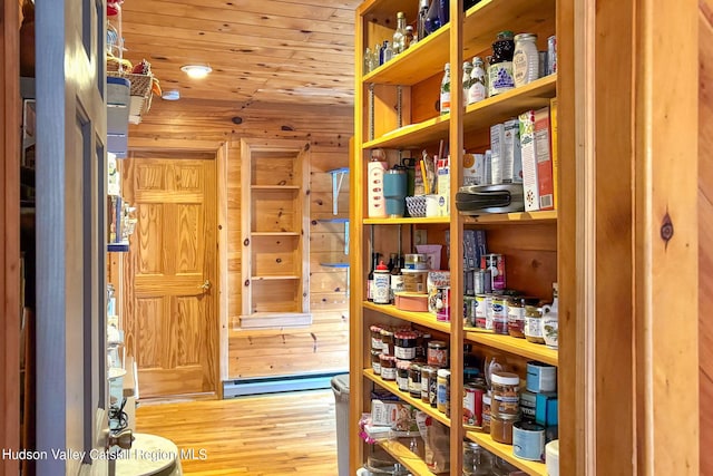 pantry featuring a baseboard radiator