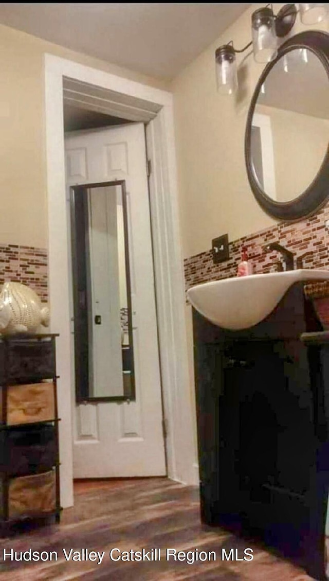 4 Tanners Ln, Hudson, NY 12534 - bathroom with a sink and wood finished floors