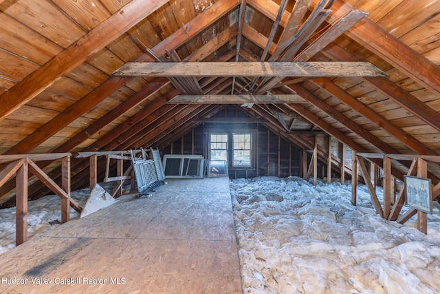view of attic