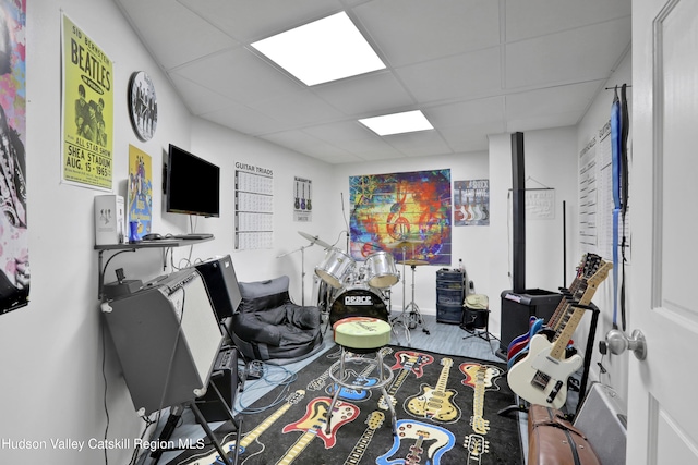 8 Orlich Rd, Red Hook, NY 12571 - rec room featuring a paneled ceiling
