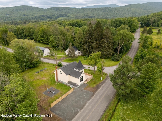 150 Blenheim Hill Rd, Jefferson, NY 12093 - aerial view of property and surrounding area with a forest and a mountain backdrop