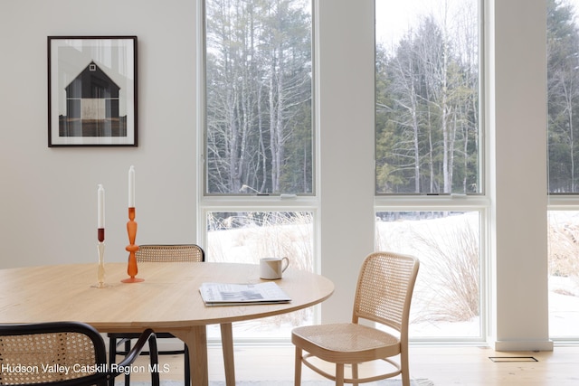 dining room featuring wood finished floors