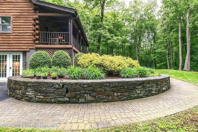 1206 Hollow Rd, Clinton, NY 12514 - view of patio featuring french doors