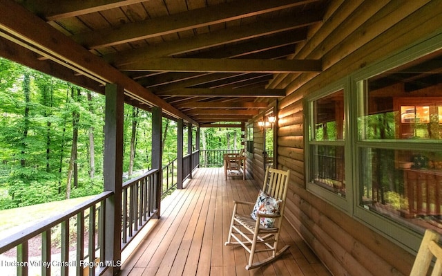 1206 Hollow Rd, Clinton, NY 12514 - view of wooden terrace