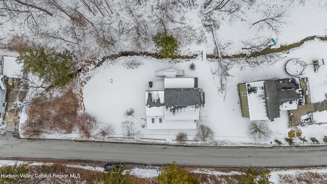 view of snowy aerial view