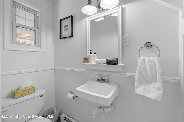 bathroom with a sink and toilet