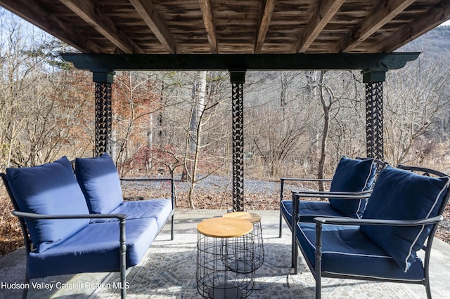 view of patio with outdoor lounge area