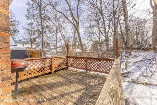 deck with fence