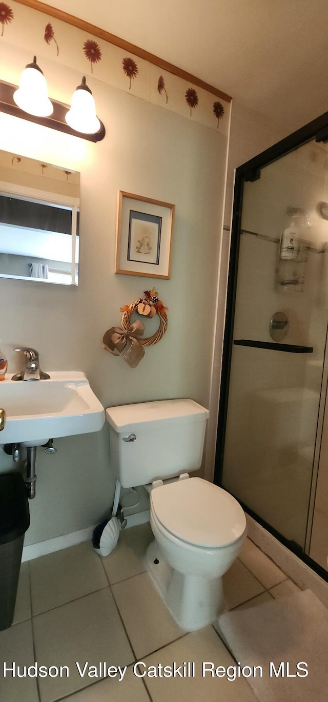 176 Rusk Hollow Rd, Hunter, NY 12442 - bathroom with tile patterned flooring and a stall shower
