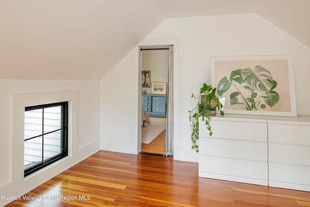14 Bushnell Ave, Chatham, NY 12037 - additional living space featuring vaulted ceiling and wood finished floors