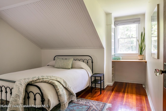 654 Watson Hollow Rd, West Shokan, NY 12494 - bedroom with wood finished floors and vaulted ceiling