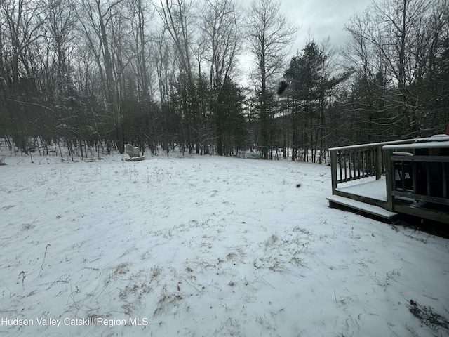 view of snowy yard