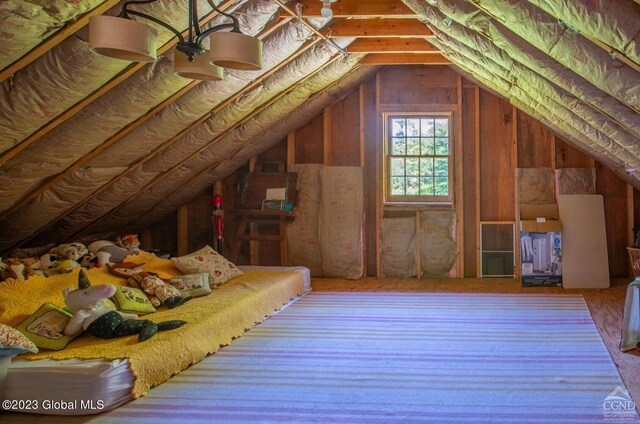view of attic