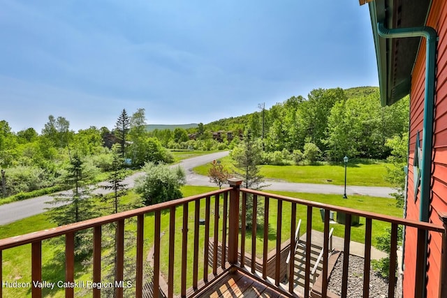 6 Trailside Dr Unit A8, Hunter, NY 12442 - balcony with a view of trees