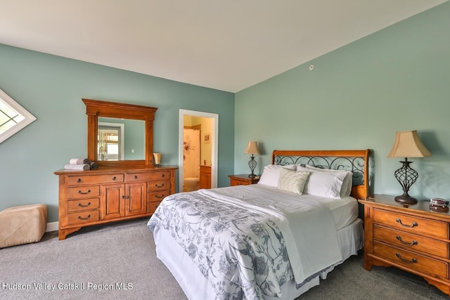6 Trailside Dr Unit A8, Hunter, NY 12442 - bedroom with carpet floors, multiple windows, and ensuite bath