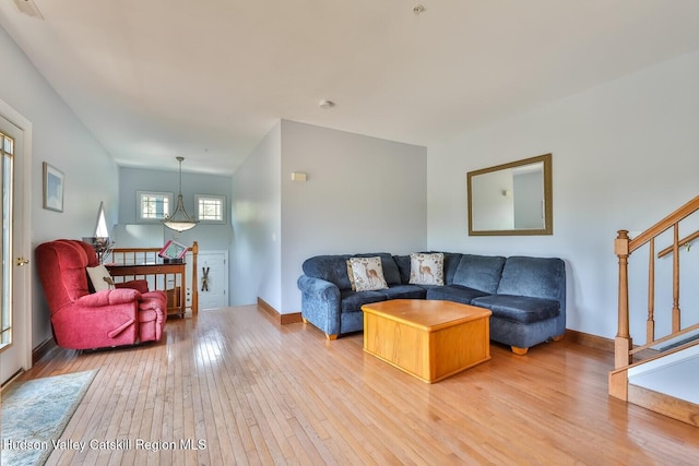 6 Trailside Dr Unit A8, Hunter, NY 12442 - living room featuring light wood-style floors and baseboards