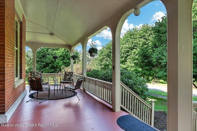 1 Waddell Ave, Fort Plain, NY 13339 - view of patio / terrace with covered porch