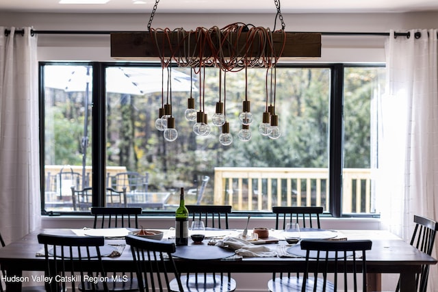 view of dining space