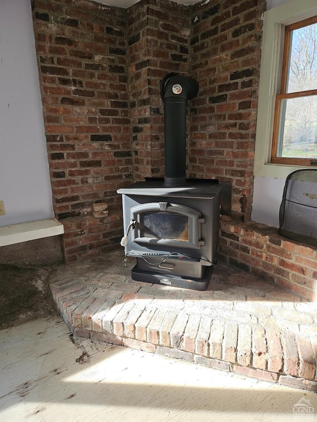 detailed view of a wood stove