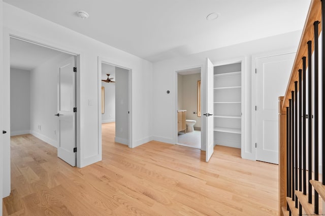 unfurnished bedroom with light hardwood / wood-style flooring