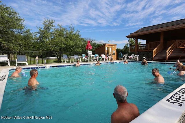 26 Debbie Dr, Athens, NY 12015 - pool featuring fence and stairway