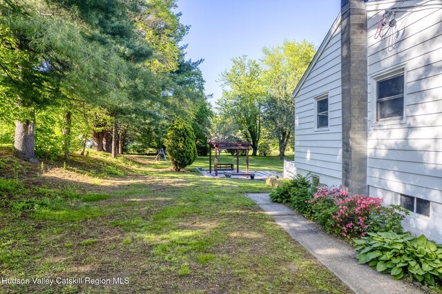94 Tammany St, Kingston, NY 12401 - view of green lawn with a gazebo