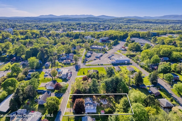 94 Tammany St, Kingston, NY 12401 - aerial view of property's location featuring mountains and property boundaries highlighted