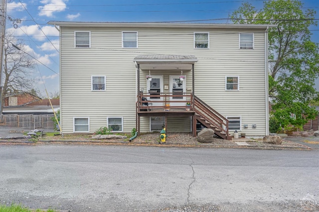 14 Montross St, Saugerties, NY 12477 - rear view of property with stairs