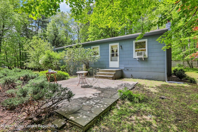 512 Watson Woods Rd, Lake Hill, NY 12448 - back of property featuring a patio and a chimney
