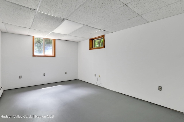 512 Watson Woods Rd, Lake Hill, NY 12448 - basement featuring healthy amount of natural light and a drop ceiling